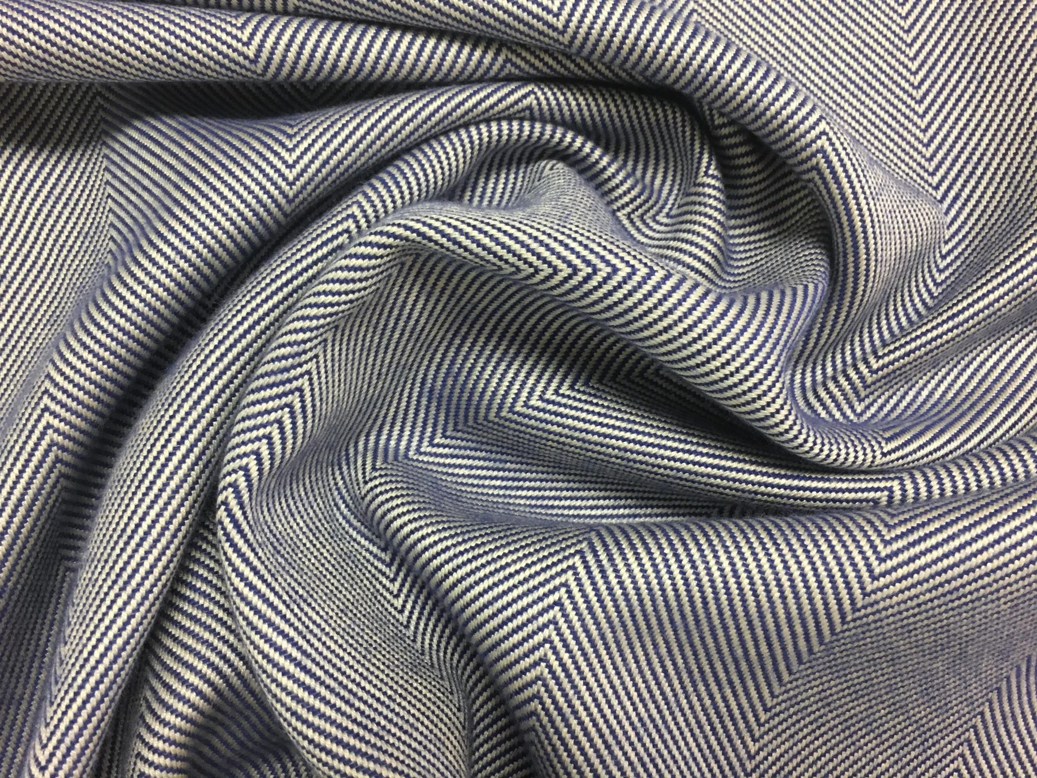 Royal Blue Herringbone Upholstery Fabric Fabric Bistro Columbia