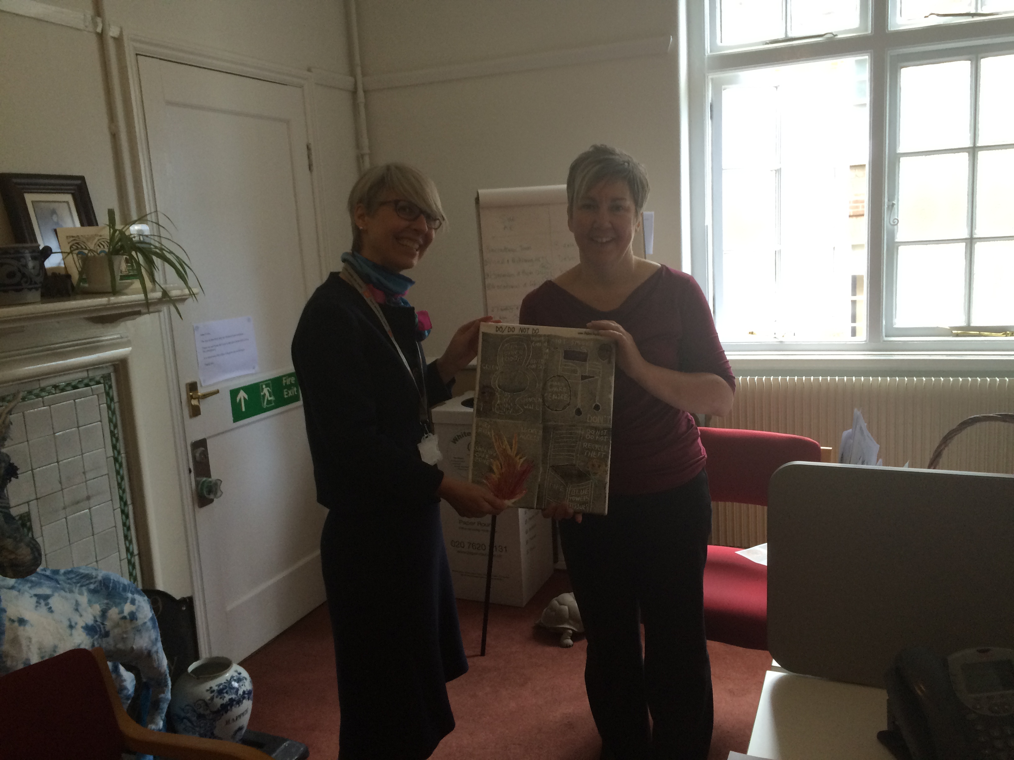 A gift for the Principal of the Mary Ward Centre Fabrickated