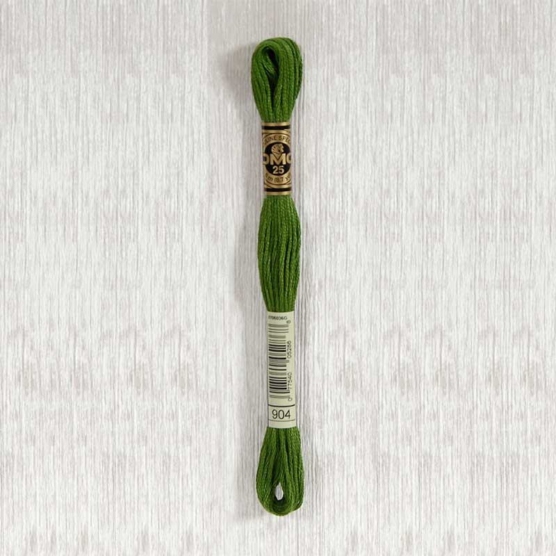 DMC 904 Very Dark Parrot Green DMC Thread Embroidery Thread