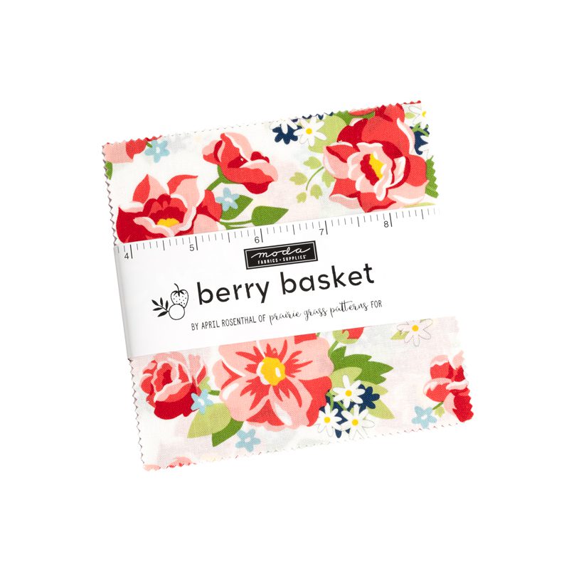 Berry Basket Charm Square Fabric Patch