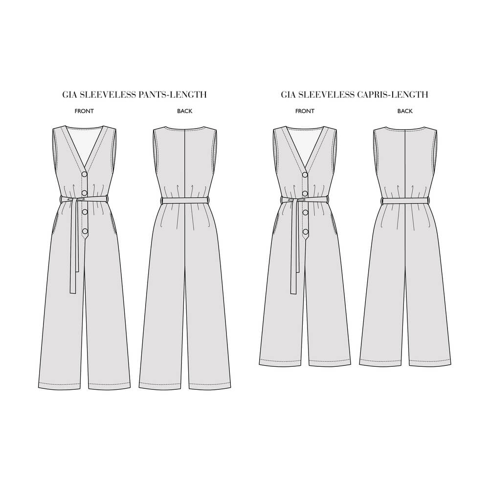Gia — Linen Jumpsuits, Type Premium Paper, Single