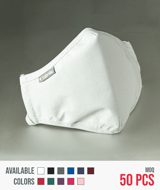 Premium Cotton Face Mask Bulk (White) Best Quality Product Fabrilife
