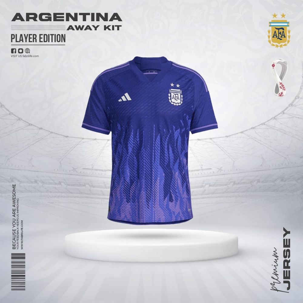 Argentina Fifa World Cup Away Jersey 2022 Player Edition At Best