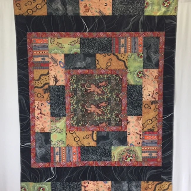 Australian Aboriginal Fabric Showstopper Quilt Kit Fabrilish