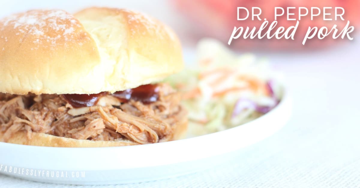 Dr. Pepper Pulled Pork Recipe (Crockpot Meal) Fabulessly Frugal