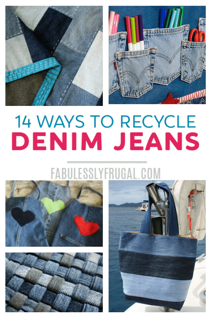 How to Recycle Old Jeans (+15 Easy Craft Ideas) Fabulessly Frugal