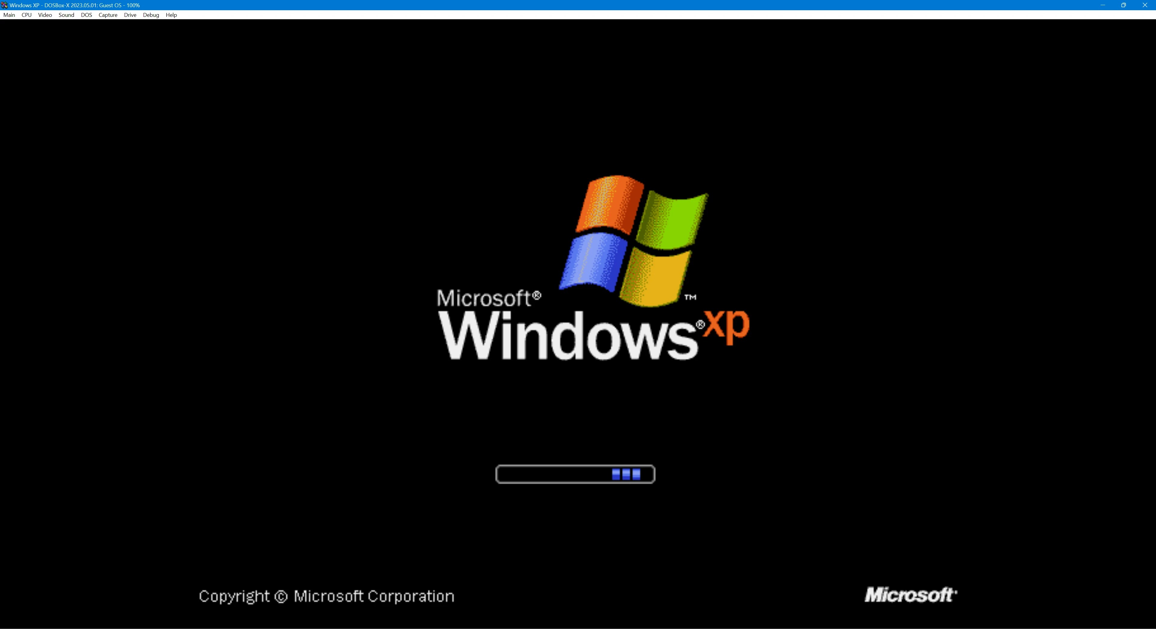 Smashing the limits Installing Windows XP in DOSBoxX