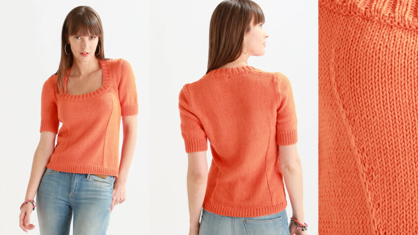 Le pull encolure carrée : Femme Actuelle Le MAG