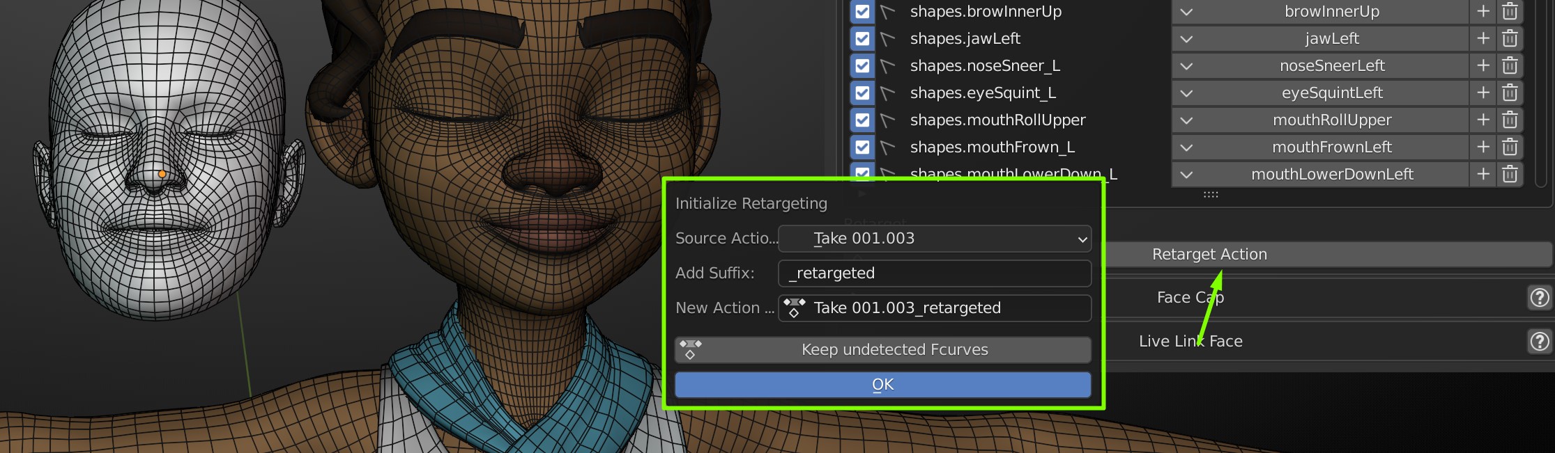 FBX Retargeting Faceit Documentation