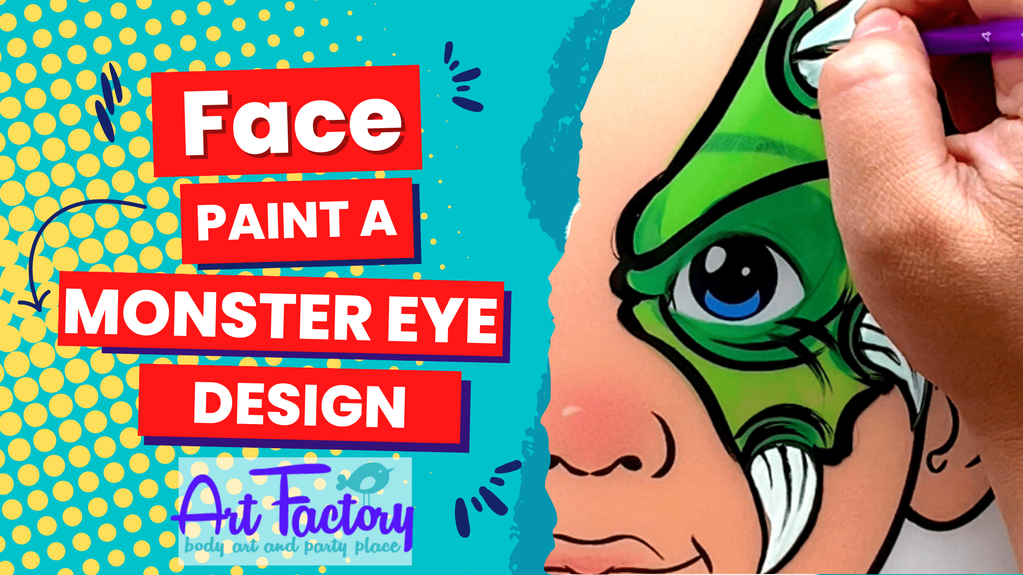 How to Face Paint a Monster Eye Design Face Painting Help