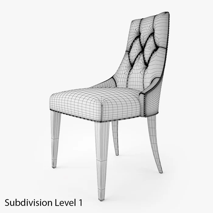 Baker Furniture Ritz Dining Chair 3D Model FaceQuad