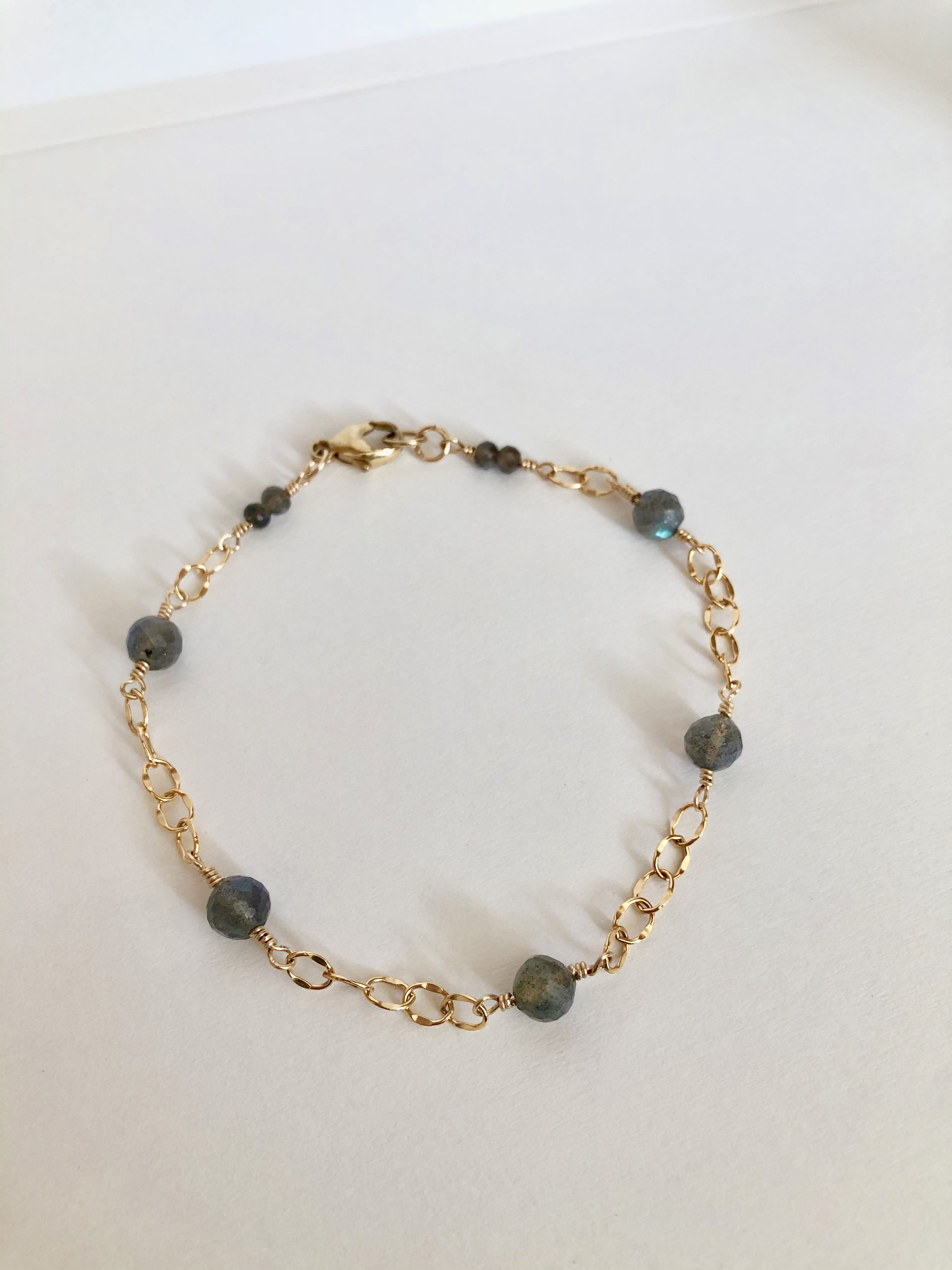 LABRADORITE AND BLACK MOONSTONE BRACELET Facets of Ritual