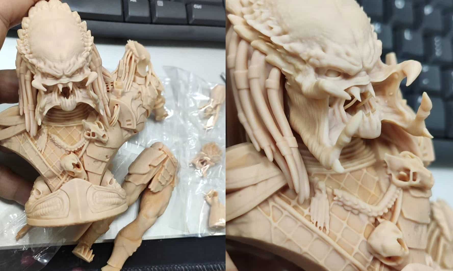 SLA 3D Printed Predator Resin Mini Figurine FacFox