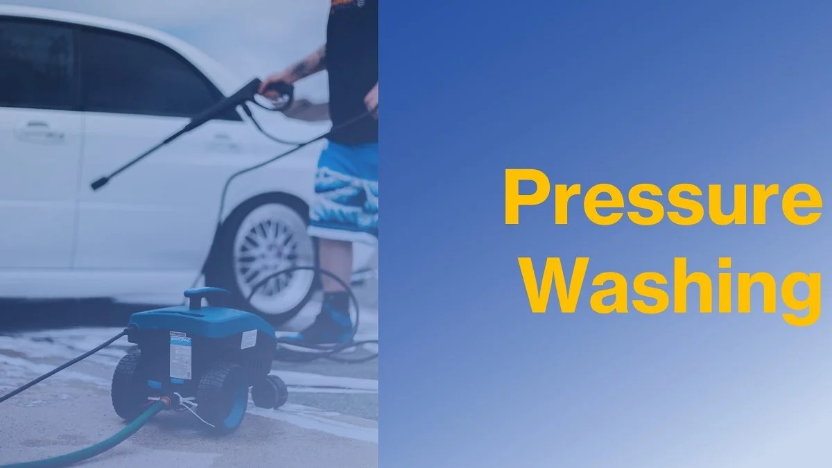 Jet pressure washing process Facility School