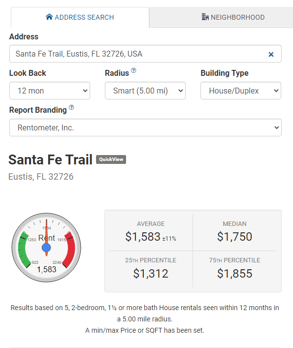 Furnished Eustis Rental on the Canal