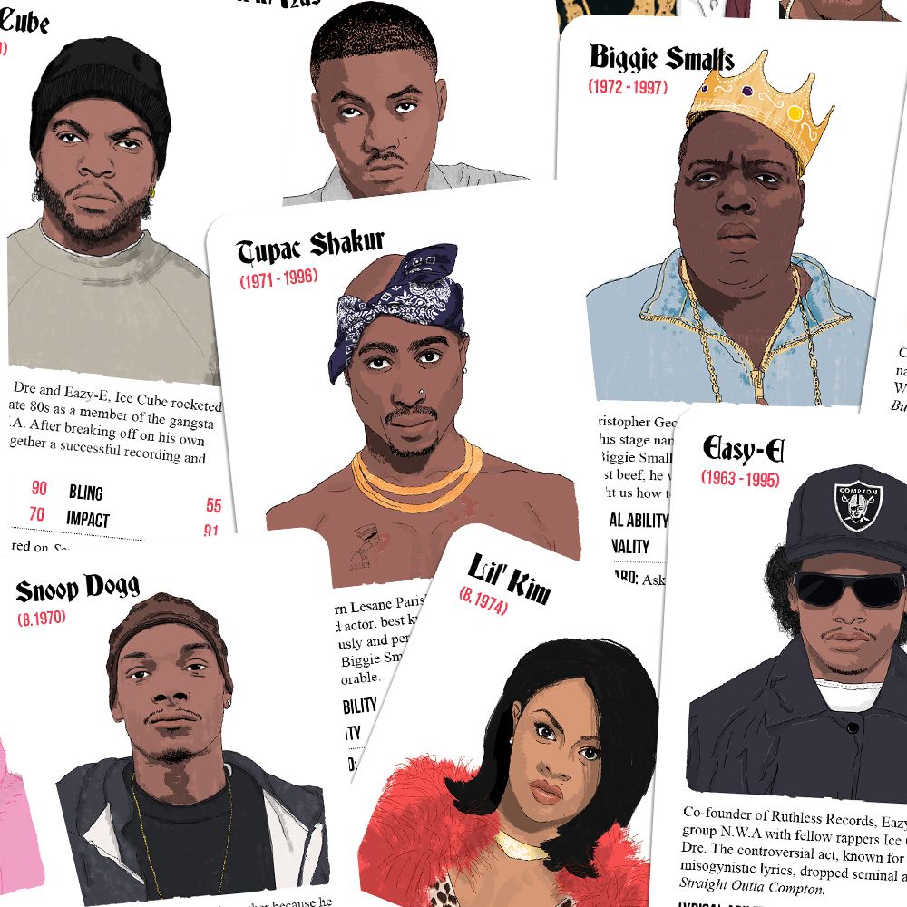 Rap card game pits your favorite ’90s MCs against each other