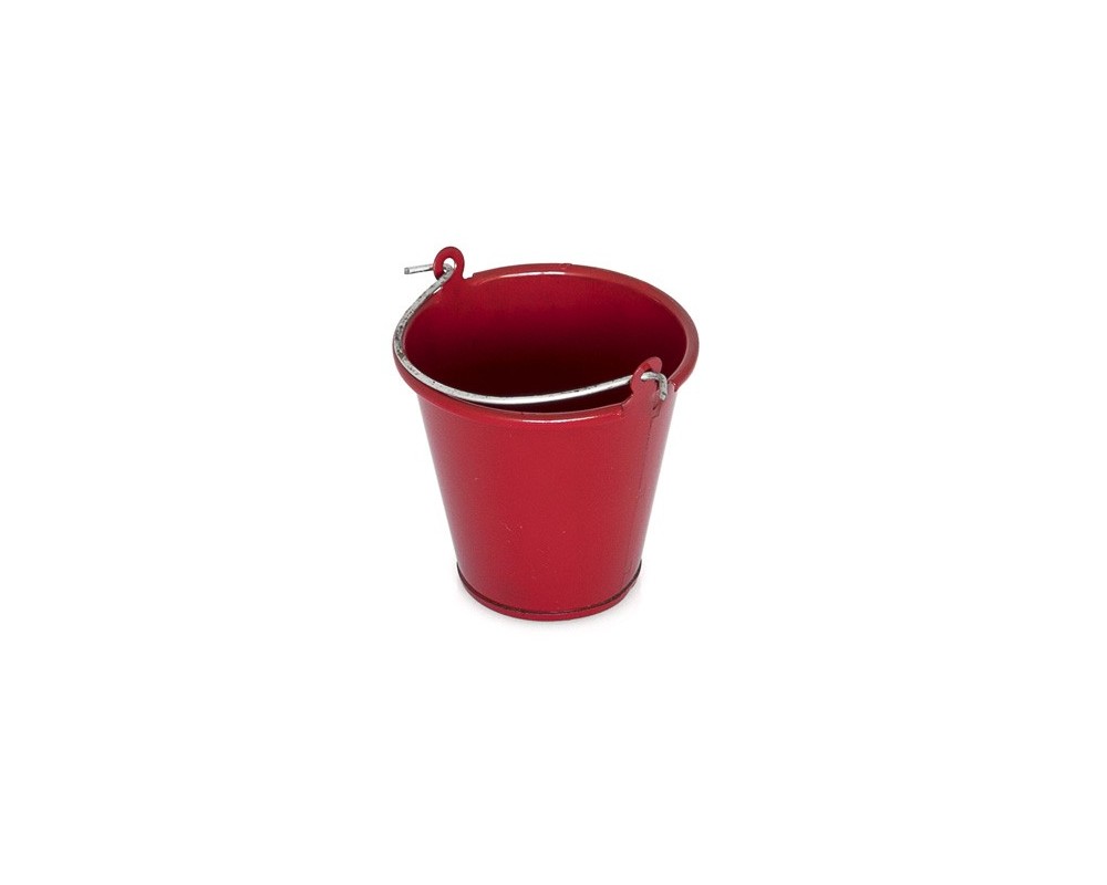red metal bucket
