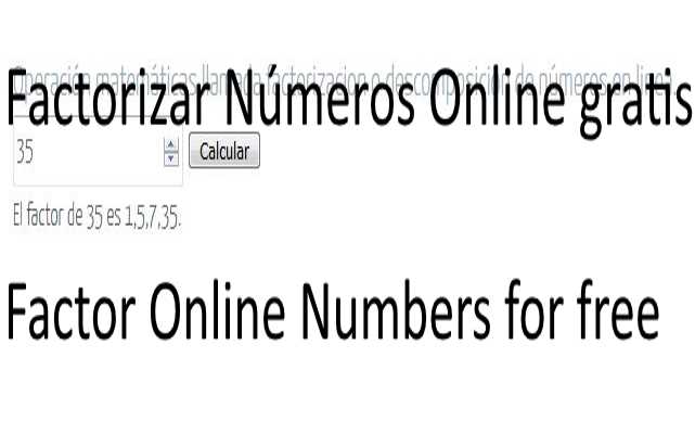 Factorizar Numeros