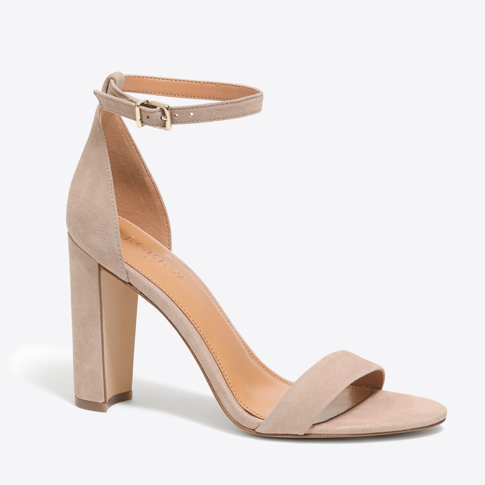 J.Crew Factory Suede chunkyheel sandals