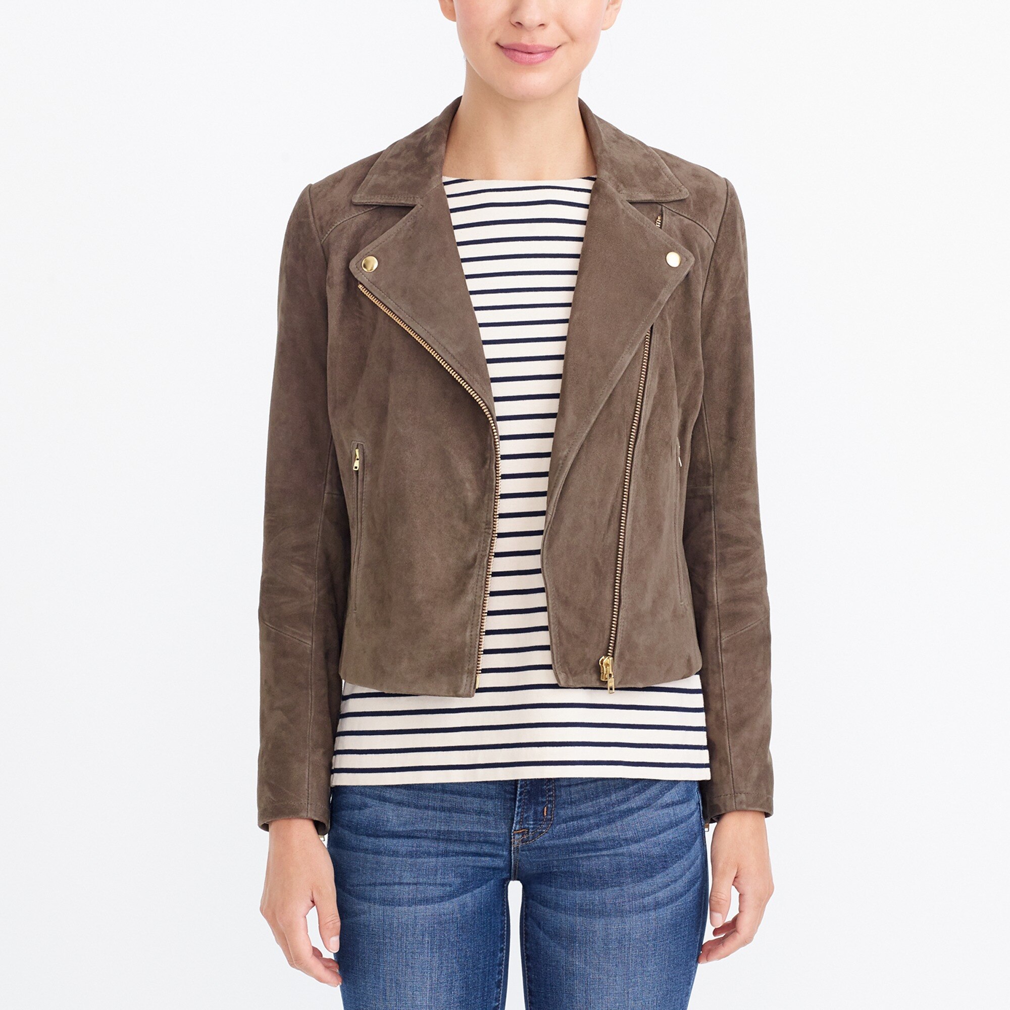 J.Crew Factory Suede motorcycle jacket