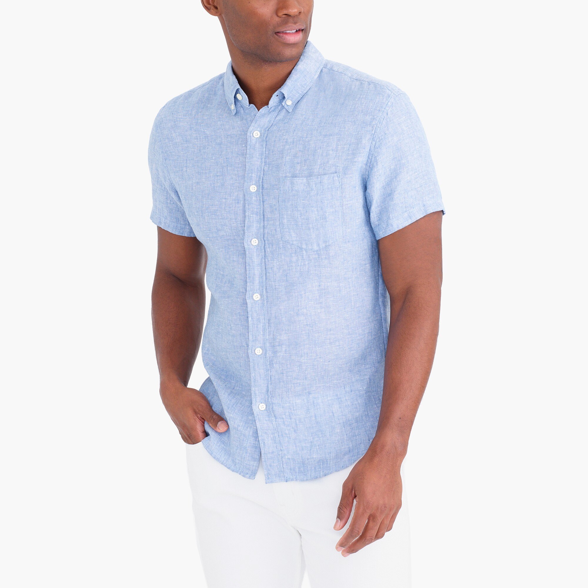 J.Crew Factory Slimfit shortsleeve linen shirt