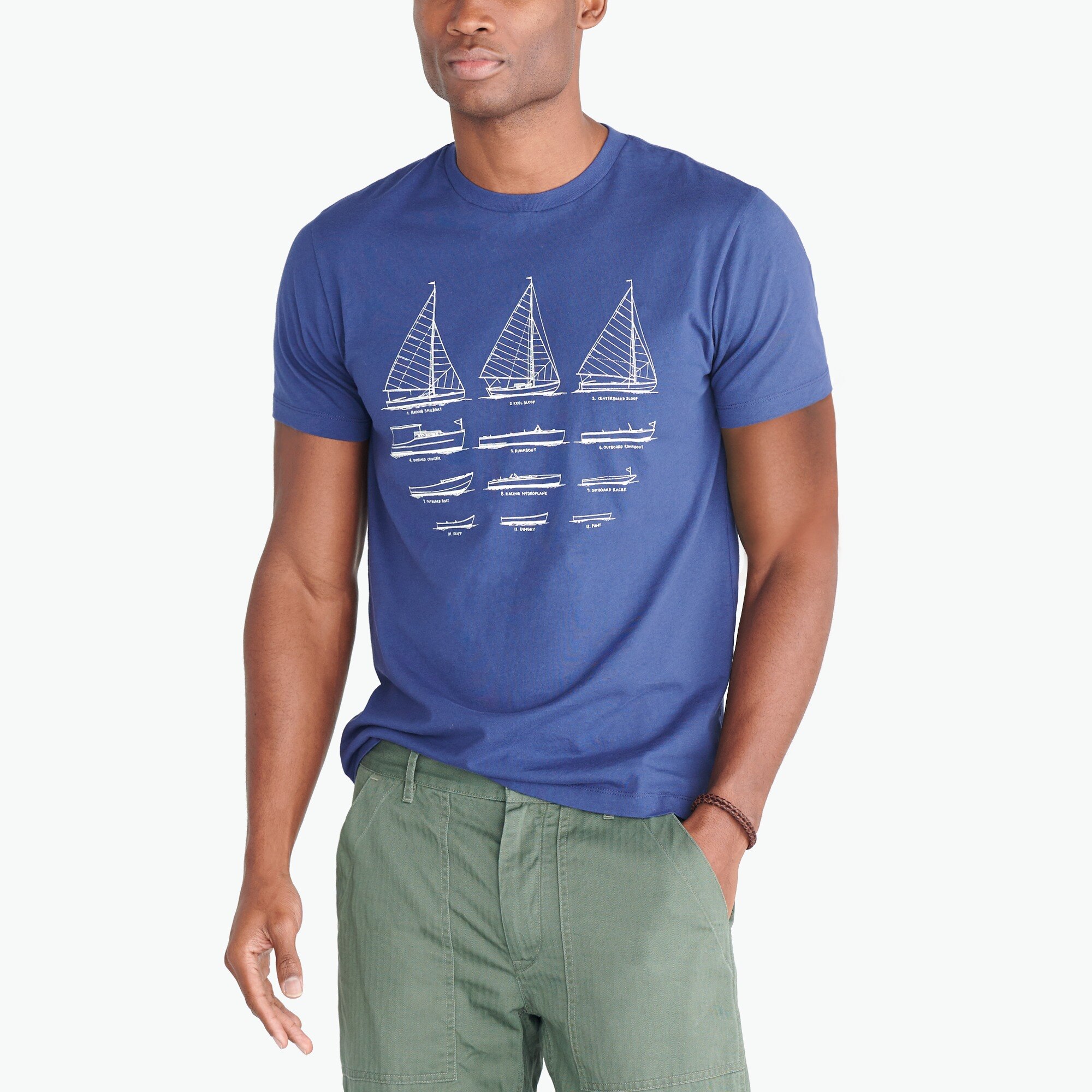 J.Crew Factory J.Crew Mercantile Brokenin boat graphic Tshirt