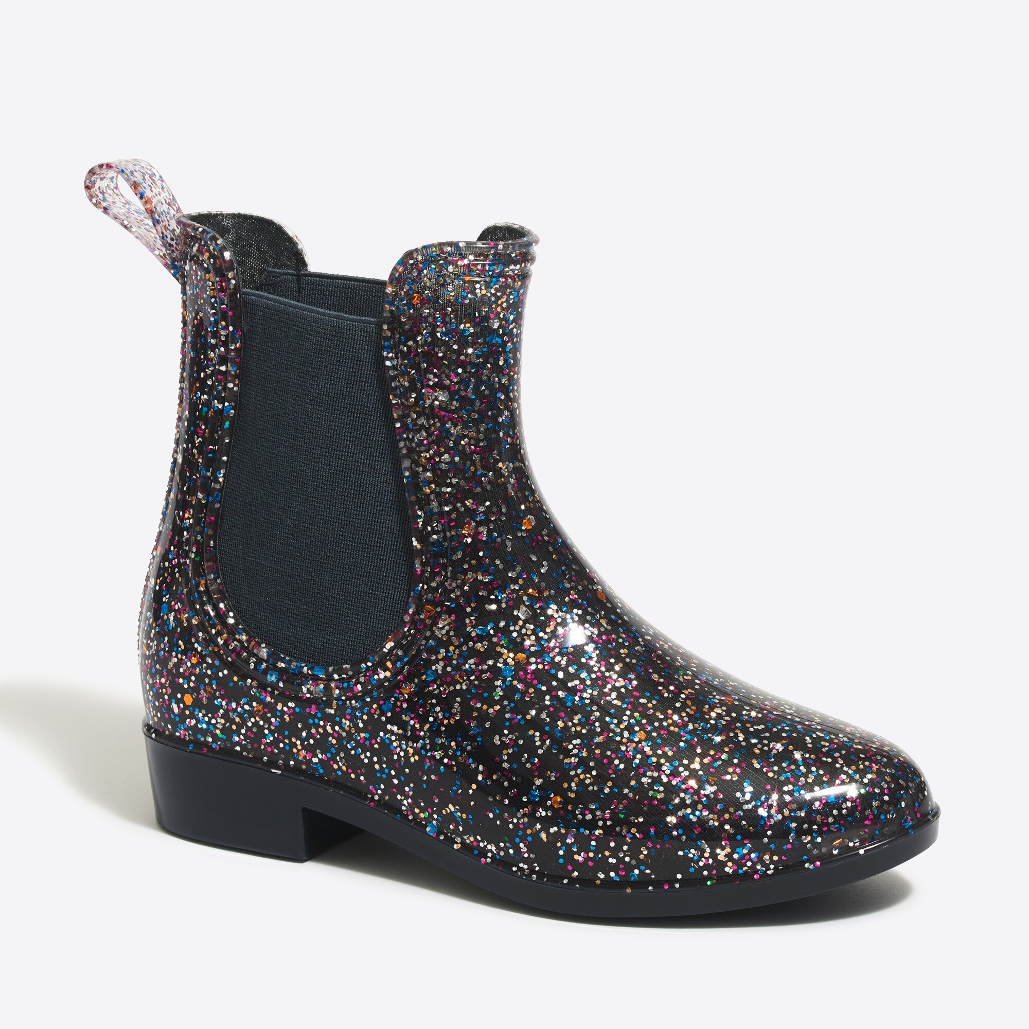 J.Crew Factory Girls' glitter jelly rain boots