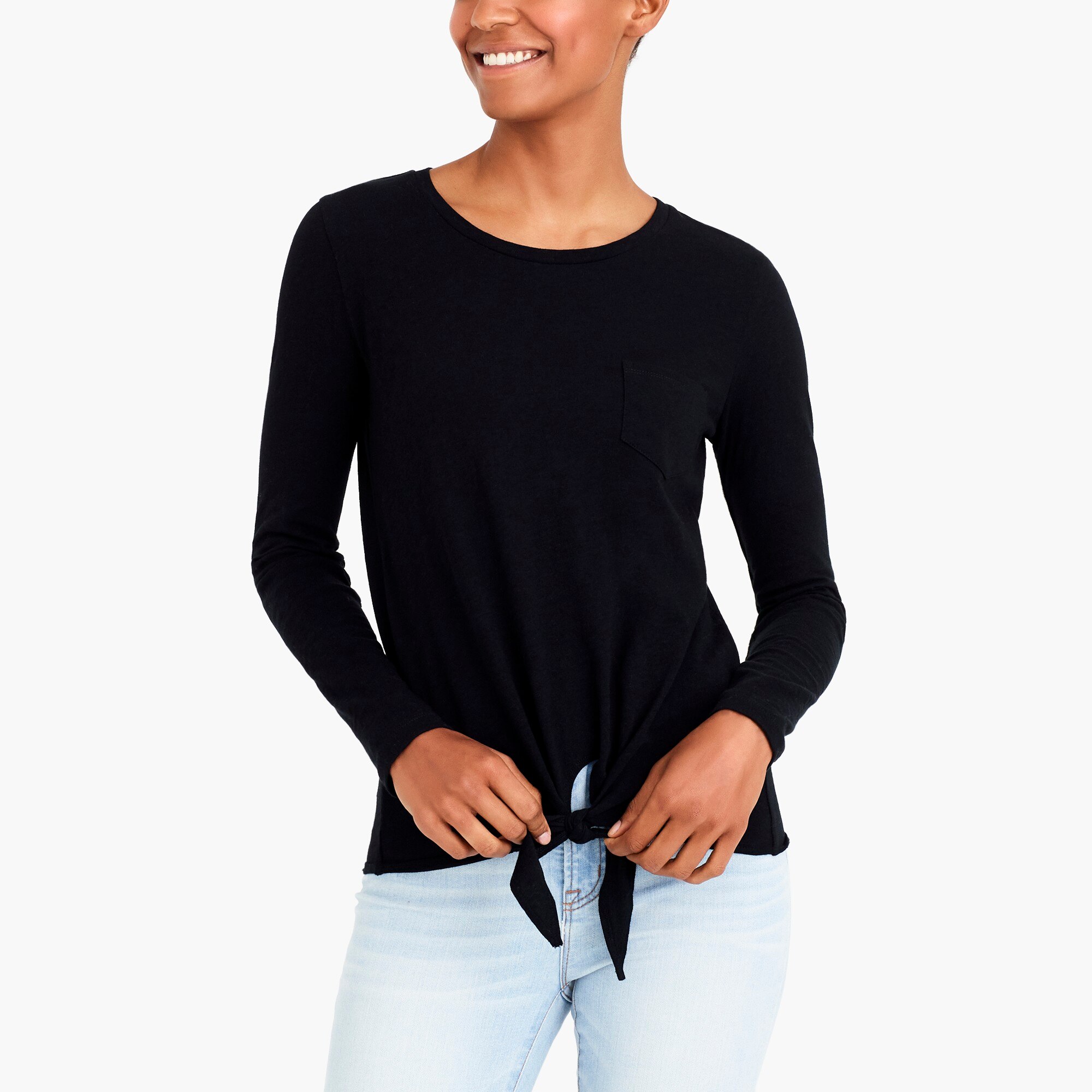 J.Crew Factory Longsleeve tiewaist Tshirt