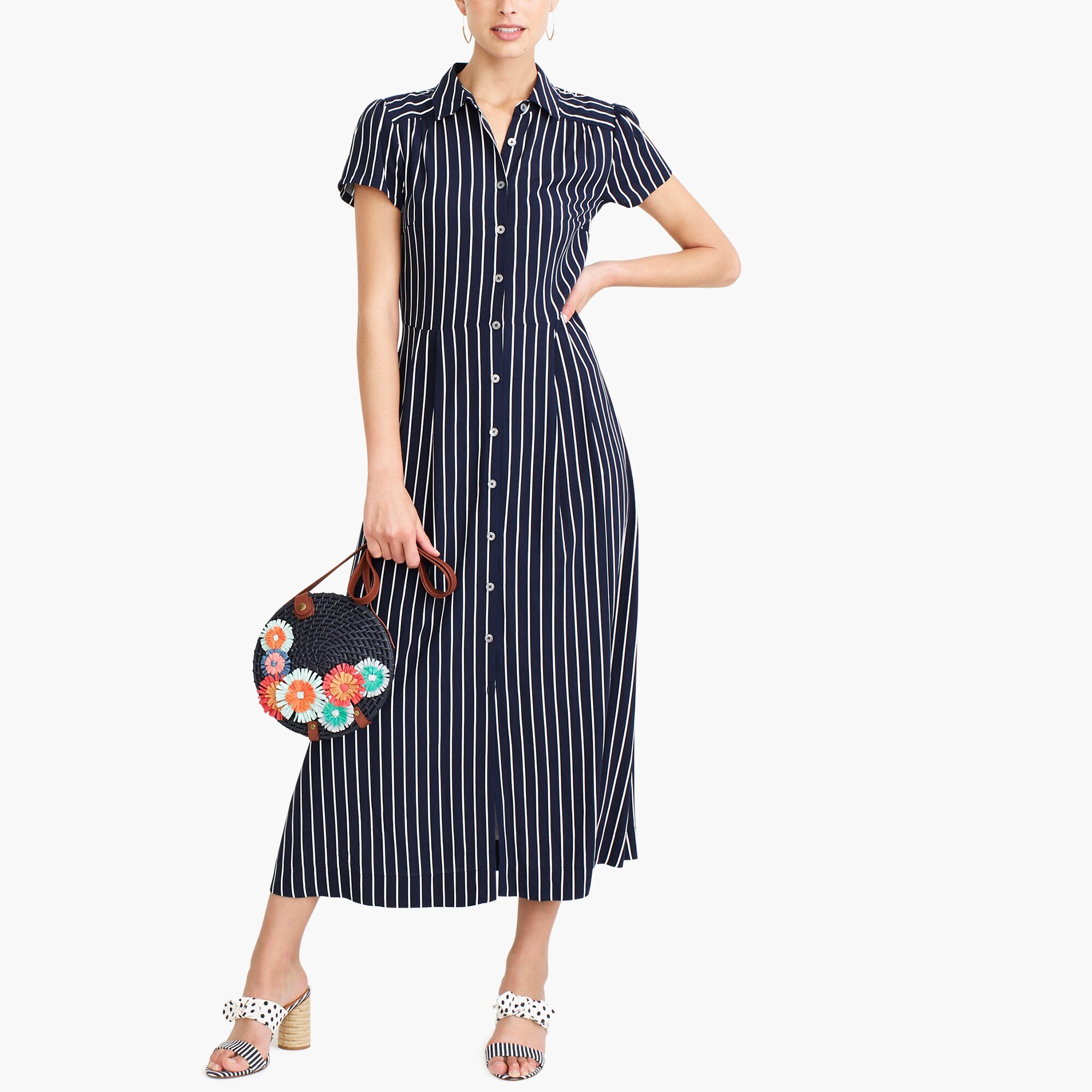 J.Crew Factory Midlength buttonup shirtdresss