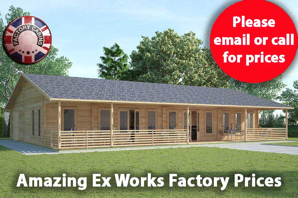 Residential Type Log Cabin Preston 11.5m x 15.5m Factory Cabins