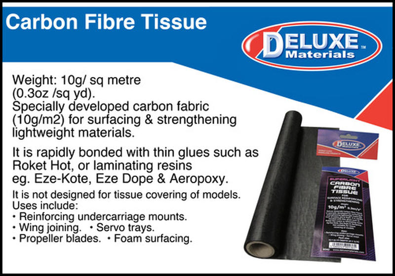 Carbon Fiber Tissue by Deluxe Materials Deluxe Materials Adhesives