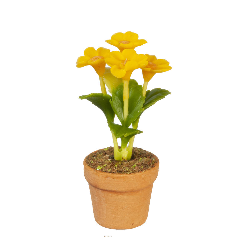 112 1" Scale Artificial Miniature Yellow Daisy Potted Plant