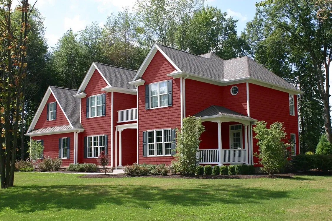Farmhouse Red Cedar Vinyl Shake Siding Factory Direct Siding