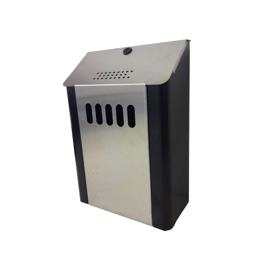 Wall Mounted Cigarette Bin Black Catering Supplies UK