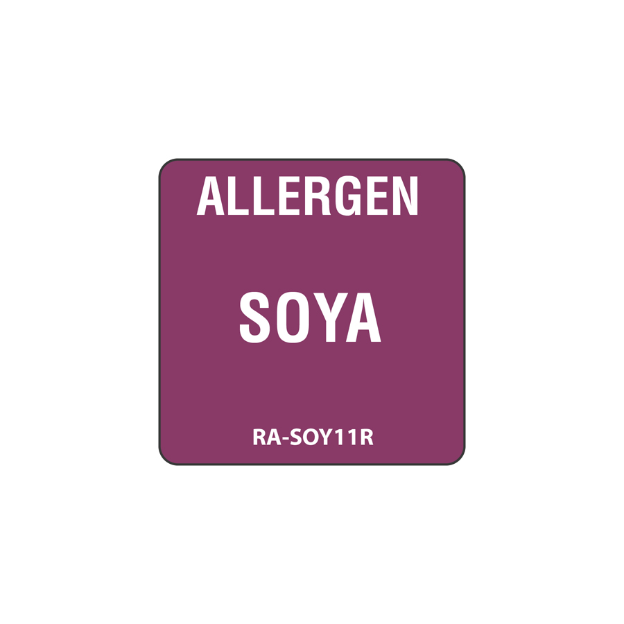 Soybean Allergen Label 2.5cm (Roll 500) Catering Supplies UK