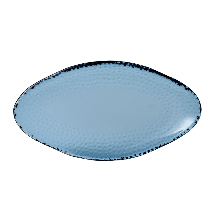 Isla Organic Oval Glass Platter 30x16.2cm Catering Supplies UK