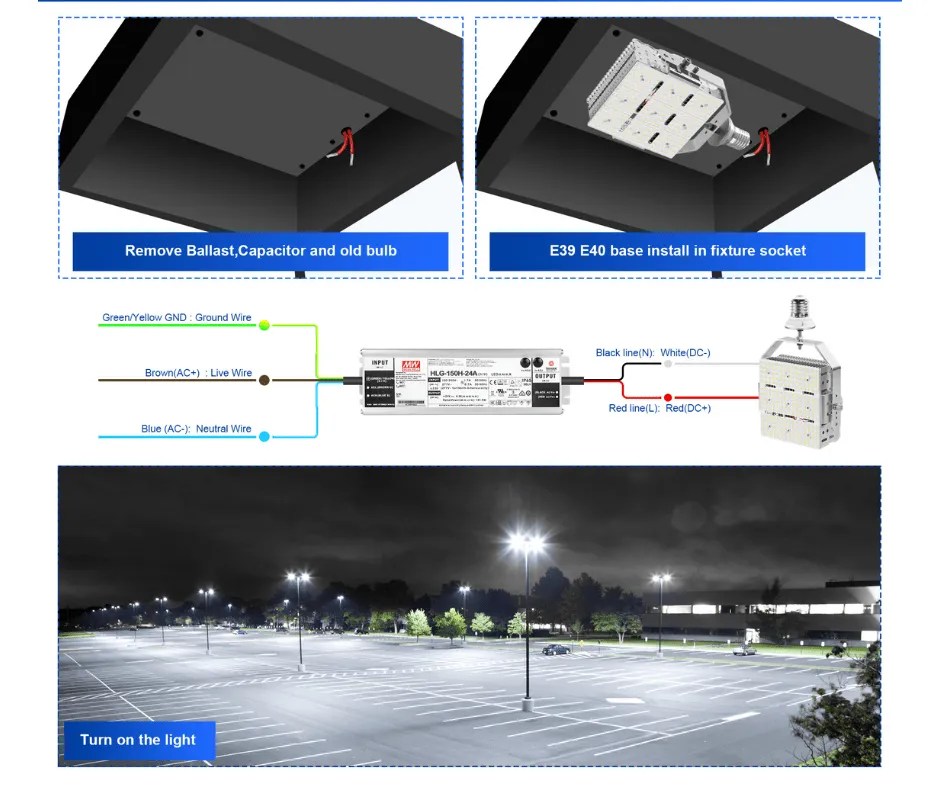 150 Watt LED Retrofit Kit with Lens Factory LED Direct