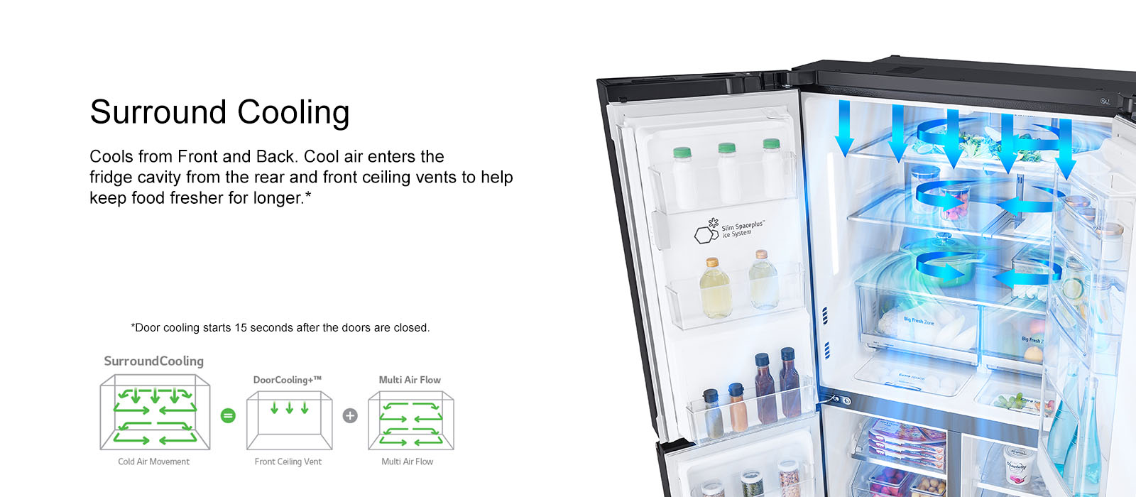 LG GB455BTL 454L Black Steel Bottom Mount Fridge w/Door Cooling