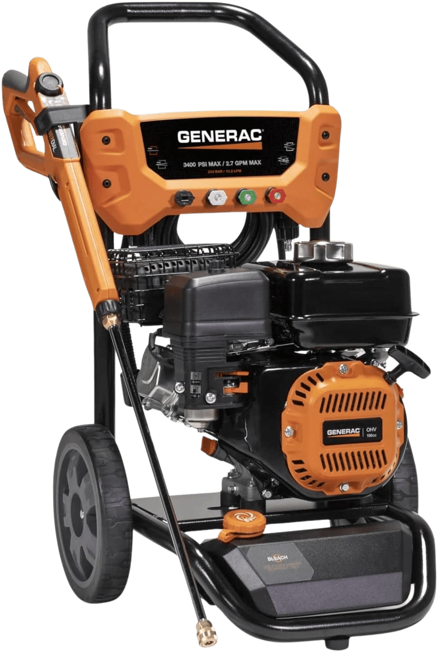 Generac 8913 Pressure Washer with Soap Tank 3400 PSI 2.7 GPM Residenti