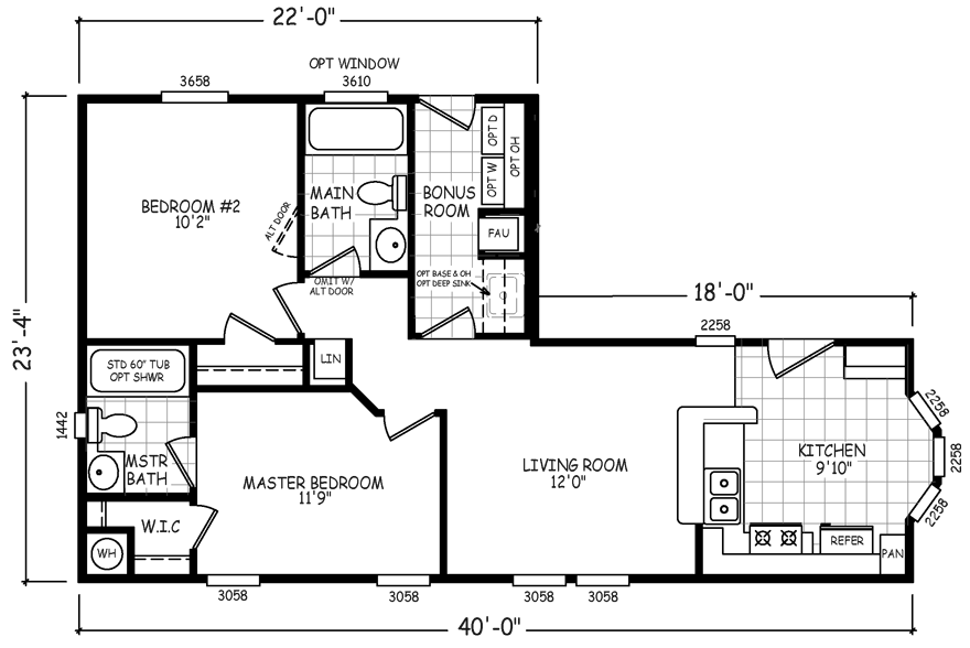Brookside 24 X 40 730 sqft Mobile Home Factory Select Homes