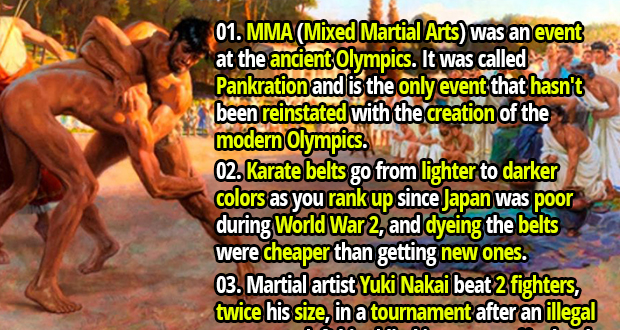 Some Weird Facts About Martial Arts That You Didn’t.