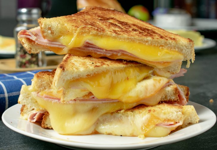 grilled ham and cheese sandwich