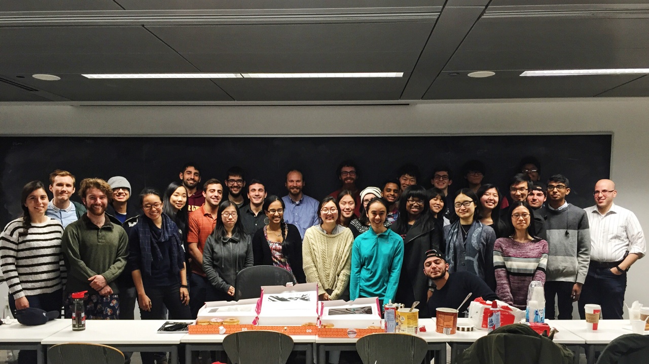 Cooper Union Chemical Engineering students celebrating my promotion and