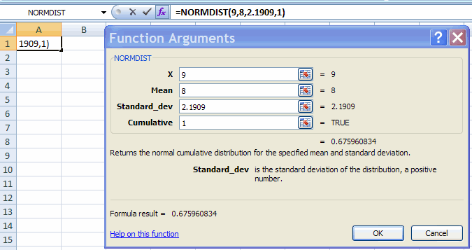 EXCEL 2007: Probability Distributions
