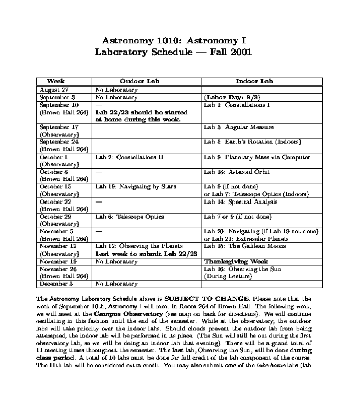etsu fall 2023 schedule ASTRONOMY 1010 EXTRA INFORMATION