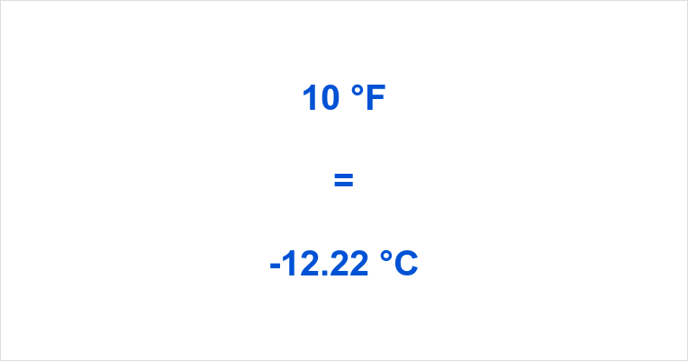 -10 Fahrenheit to Celsius What is -10 °F in °C?