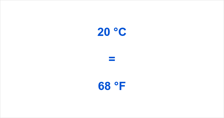 20 Celsius to Fahrenheit What is 20 °C in °F?