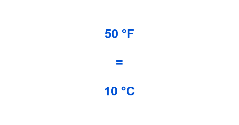 50 Fahrenheit to Celsius What is 50 °F in °C?