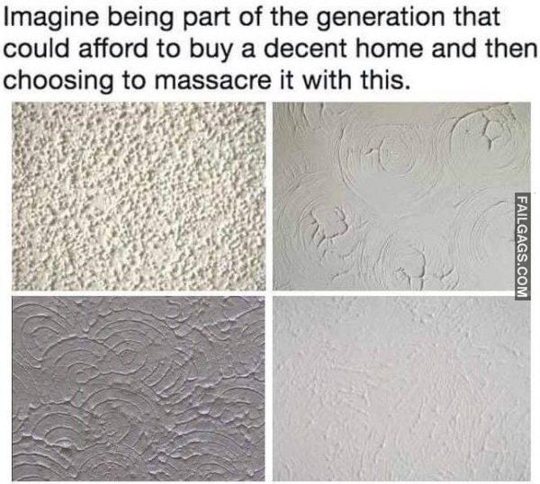 popcorn ceilings
