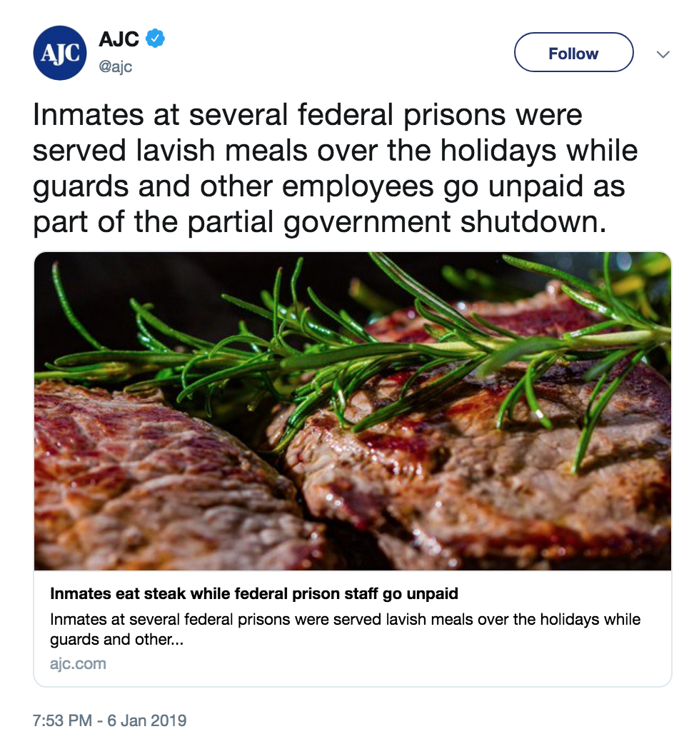 WaPo, USA Today, NBC Go Full Breitbart on ‘Prisoners Eating Steak’ Non